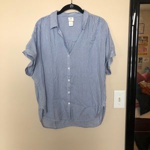 H&M Oversized Seersucker Striped top